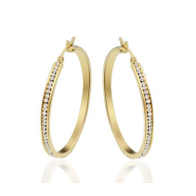 Round gold stud earrings for women,gold crystal earring sale